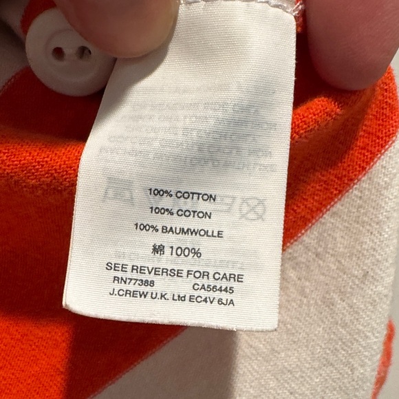 J. Crew Red and White Striped Shirt - Picture 3 of 3
